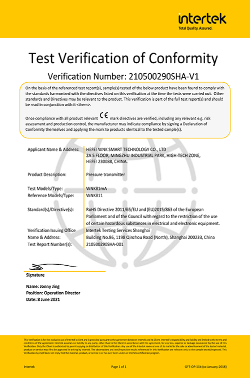 certificate
